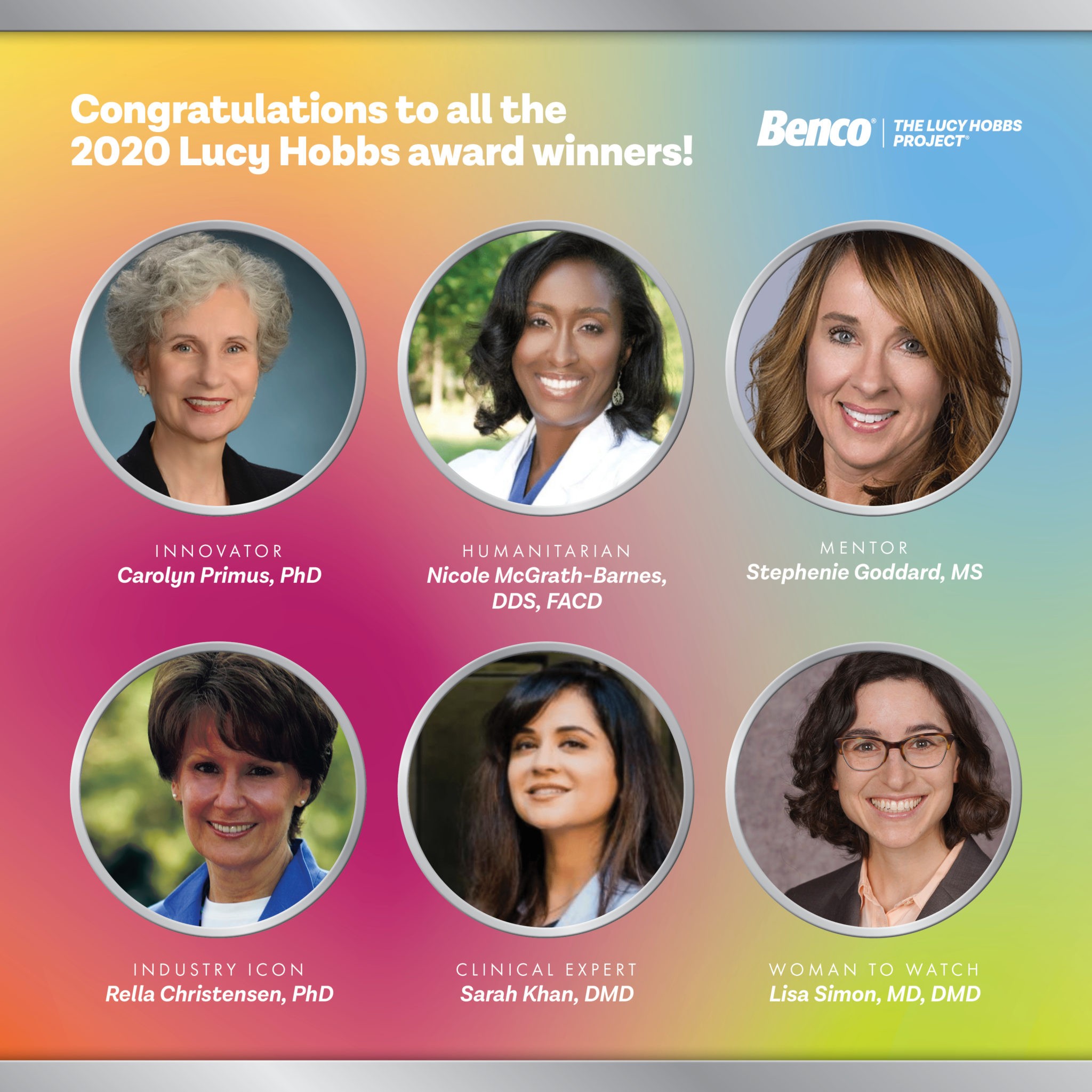 Six Lucy Hobbs Project Award recipients for 2020